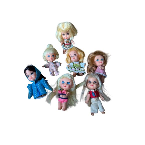 Vintage 1960s Liddle Kiddle tiny doll bundle